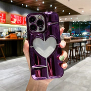 Iphone case with transparent heart for apple logo