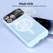 Heat dissipation case with camera protection for iphone