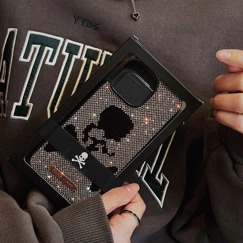 Glitter skull case for iphone