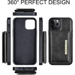 puolka case for iphone 13 pro max جراب بولكا من الجلد لموبايل ايفون 13 برو ماكس مع محفظة مغناطيسية قابلة للفصل