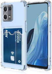 OPPO reno 7 4g case with Card or photo holder. جراب شفاف بزوايا مضادة للصدمات مع حامل كروت , صور او  بطاقات لهاتف  اوبو رينو 7