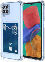 samsung a04 e - case with Card or photo holder. جراب شفاف بزوايا مضادة للصدمات مع حامل كروت , صور او  بطاقات لسامسونج a04 e