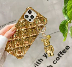 Golden cover for iphone with Bear medal