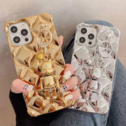 Golden cover for iphone with Bear medal