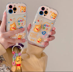 Winnie the pooh case for iphone 11 , 3D with mirror