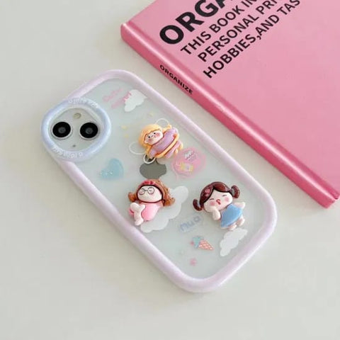 cute angel cover for iphone 12 pro max . 3d case