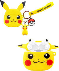 pokemon airpods case for airpods ( 1 \ 2 ) جراب لسماعات ابل ايربودز 1 او 2 + ميداليه