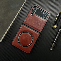 Leather magsafe case for samsung flip