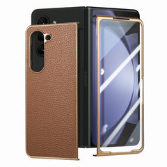 High quality leather case for samsung fold 4