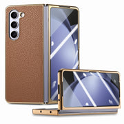 High quality leather case for samsung fold 4