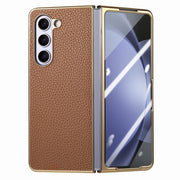 High quality leather case for samsung fold 4