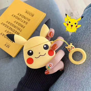 pokemon airpods case for airpods ( 1 \ 2 ) جراب لسماعات ابل ايربودز 1 او 2 + ميداليه