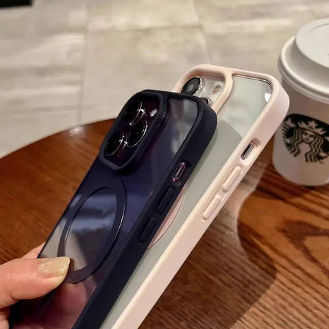 جراب لهاتف ايفون ١١ برو ماكس يدعم الشحن اللاسلكي ماجسيف مضاد للصدمات  magsafe case for iphone 11 pro max