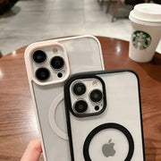 جراب لهاتف ايفون ١١ برو ماكس يدعم الشحن اللاسلكي ماجسيف مضاد للصدمات  magsafe case for iphone 11 pro max