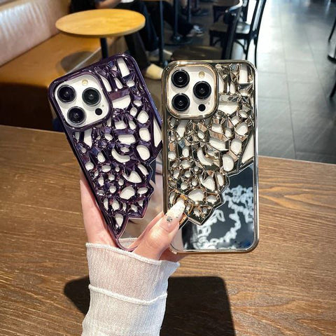 mirror cover with cell-shaped for iphone 11