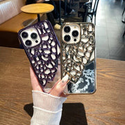 mirror cover with cell-shaped for iphone 15 pro max