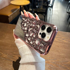 mirror cover with cell-shaped for iphone 15