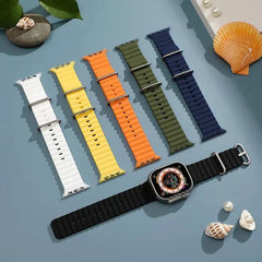 استراب ساعه من السليكون مضلع متوافق مع ساعات ابل 42\44\45 strap slicone for apple watch size 42\44\45