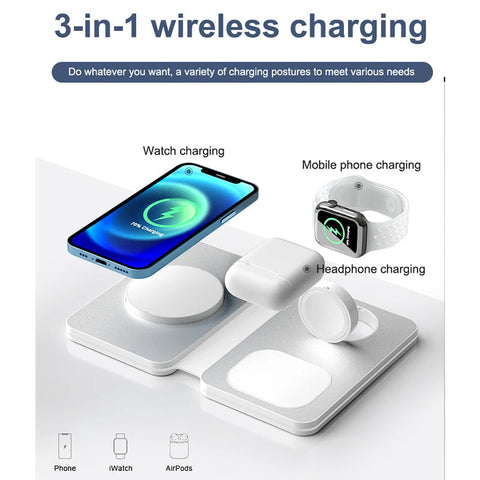 3-in-1 Folding Magnetic Wireless Charge